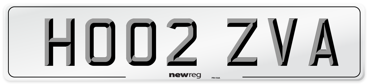 HO02 ZVA Number Plate from New Reg